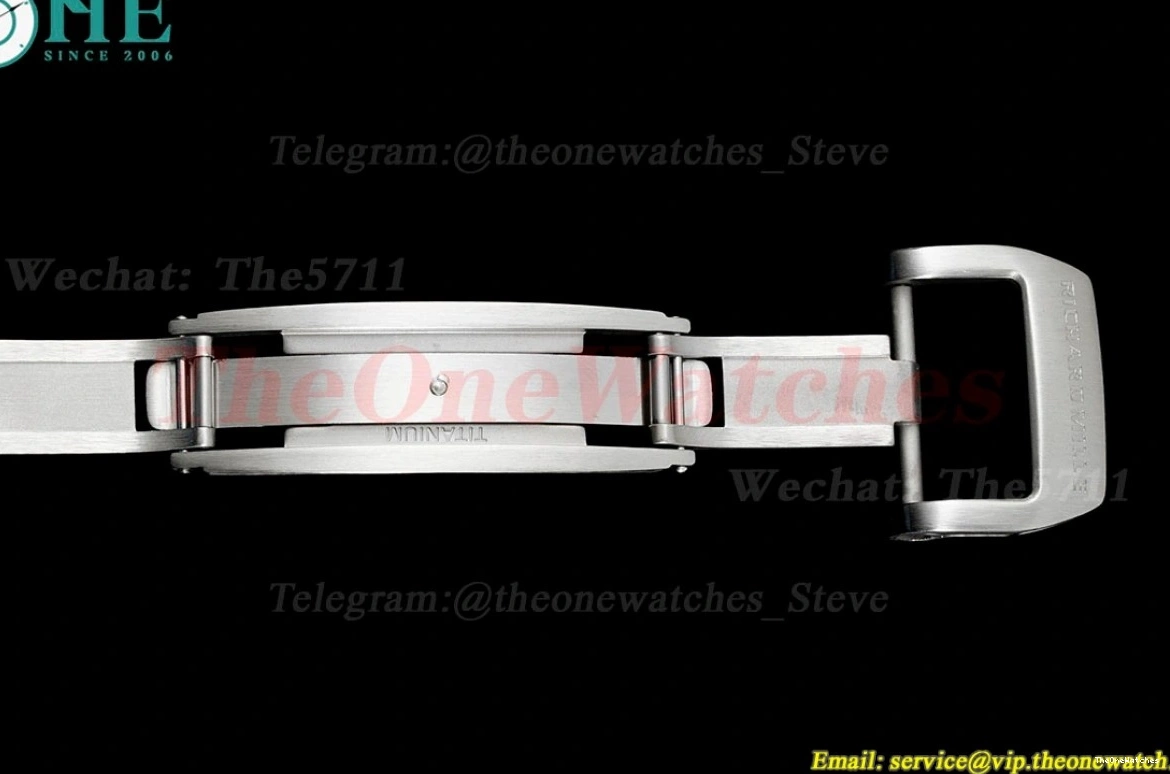 Blue Rubber Dial RMF Skeleton RM56-01 44mm on Strap Tourb 0513